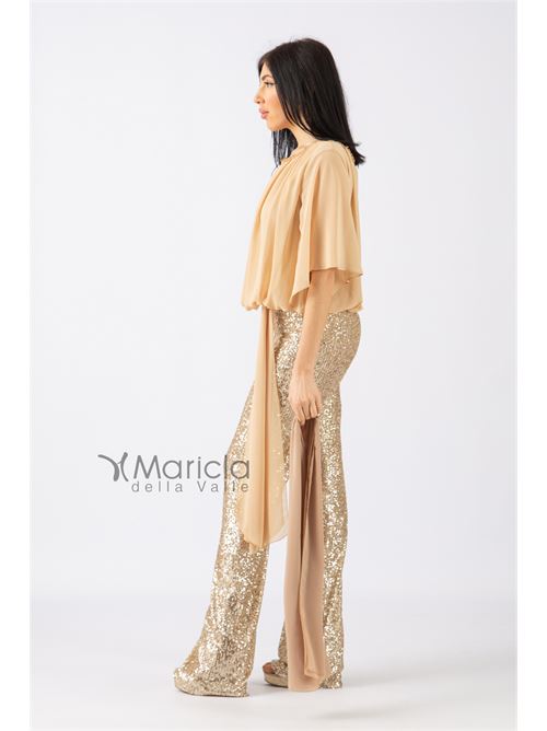 Tuta con pantalone paillettes LES DEMOISELLES | LDR7ORO